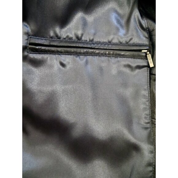 NEW! Kirkland Front Zip 100% Leather Jacket Black SZ M - Picture 8 of 9